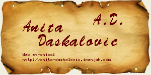 Anita Daskalović vizit kartica